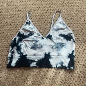 Cropped tie-die tank top
